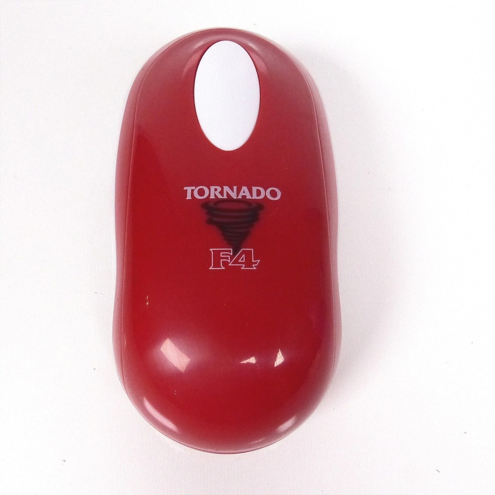 Tornado F4 Automatic Can Opener One Touch AA Battery Operated Red Kitchen Gadget